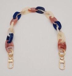 Angel Çanta Aksesuar Renkli 55 Cm Köprü Model Light Gold Kancalı Akrilik Zincir - 3