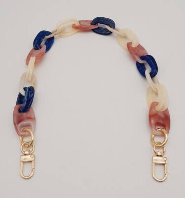 Angel Çanta Aksesuar Renkli 55 Cm Köprü Model Light Gold Kancalı Akrilik Zincir - 3