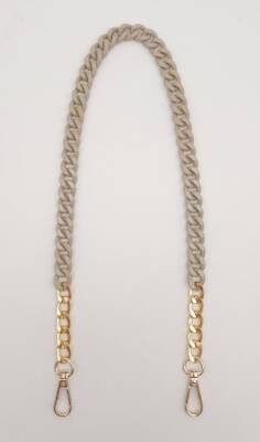 Angel Çanta Aksesuar Renkli Metal 60 cm Kancalı Zincir Bej - 1