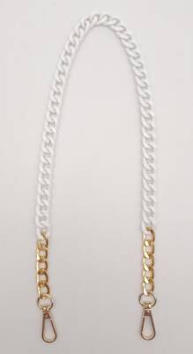 Angel Çanta Aksesuar Renkli Metal 60 cm Kancalı Zincir Buz Beyazı - 1