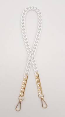 Angel Çanta Aksesuar Renkli Metal 60 cm Kancalı Zincir Buz Beyazı - 2