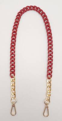 Angel Çanta Aksesuar Renkli Metal 60 cm Kancalı Zincir Kırmızı - 1