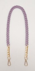 Angel Çanta Aksesuar Renkli Metal 60 cm Kancalı Zincir Mor - Angel Çanta Aksesuar