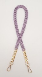 Angel Çanta Aksesuar Renkli Metal 60 cm Kancalı Zincir Mor - 2