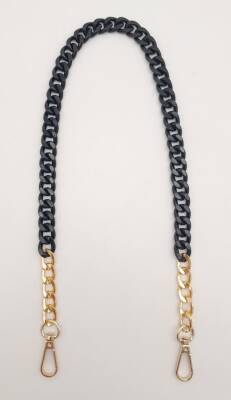 Angel Çanta Aksesuar Renkli Metal 60 cm Kancalı Zincir Siyah - 1