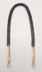 Angel Çanta Aksesuar Renkli Metal 60 cm Kancalı Zincir Siyah - Angel Çanta Aksesuar