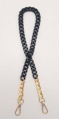 Angel Çanta Aksesuar Renkli Metal 60 cm Kancalı Zincir Siyah - 2