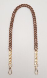 Angel Çanta Aksesuar Renkli Metal 60 cm Kancalı Zincir Taba - Angel Çanta Aksesuar