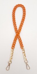 Angel Çanta Aksesuar Renkli Metal 60 cm Kancalı Zincir Turuncu - 2