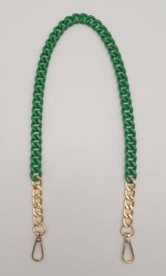 Angel Çanta Aksesuar Renkli Metal 60 cm Kancalı Zincir Yeşil - 1