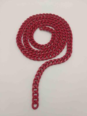 Angel Çanta Aksesuar Renkli Metal Zincir Kırmızı 120 Cm - 1