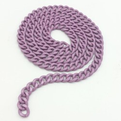 Angel Çanta Aksesuar Renkli Metal Zincir Mor 120 Cm - Angel Çanta Aksesuar