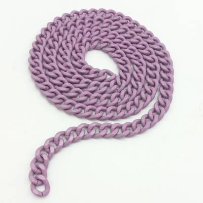 Angel Çanta Aksesuar Renkli Metal Zincir Mor 120 Cm - 1