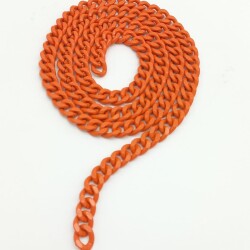 Angel Çanta Aksesuar Renkli Metal Zincir Turuncu 120 Cm - Angel Çanta Aksesuar