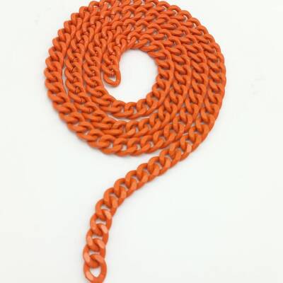 Angel Çanta Aksesuar Renkli Metal Zincir Turuncu 120 Cm - 1