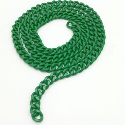 Angel Çanta Aksesuar Renkli Metal Zincir Yeşil 120 Cm - Angel Çanta Aksesuar