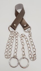 Angel Çanta Aksesuar Tek Kat Suni Deri Parlak Gri Renk İnce Zincirli Sap Gümüş Metal - Angel Çanta Aksesuar