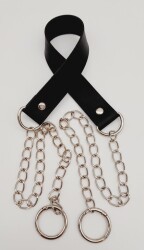 Angel Çanta Aksesuar Tek Kat Suni Deri Siyah Renk İnce Zincirli Sap Gümüş Metal - Angel Çanta Aksesuar