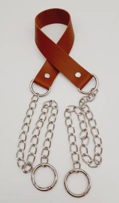 Angel Çanta Aksesuar Tek Kat Suni Deri Taba Renk İnce Zincirli Sap Gümüş Metal - 1